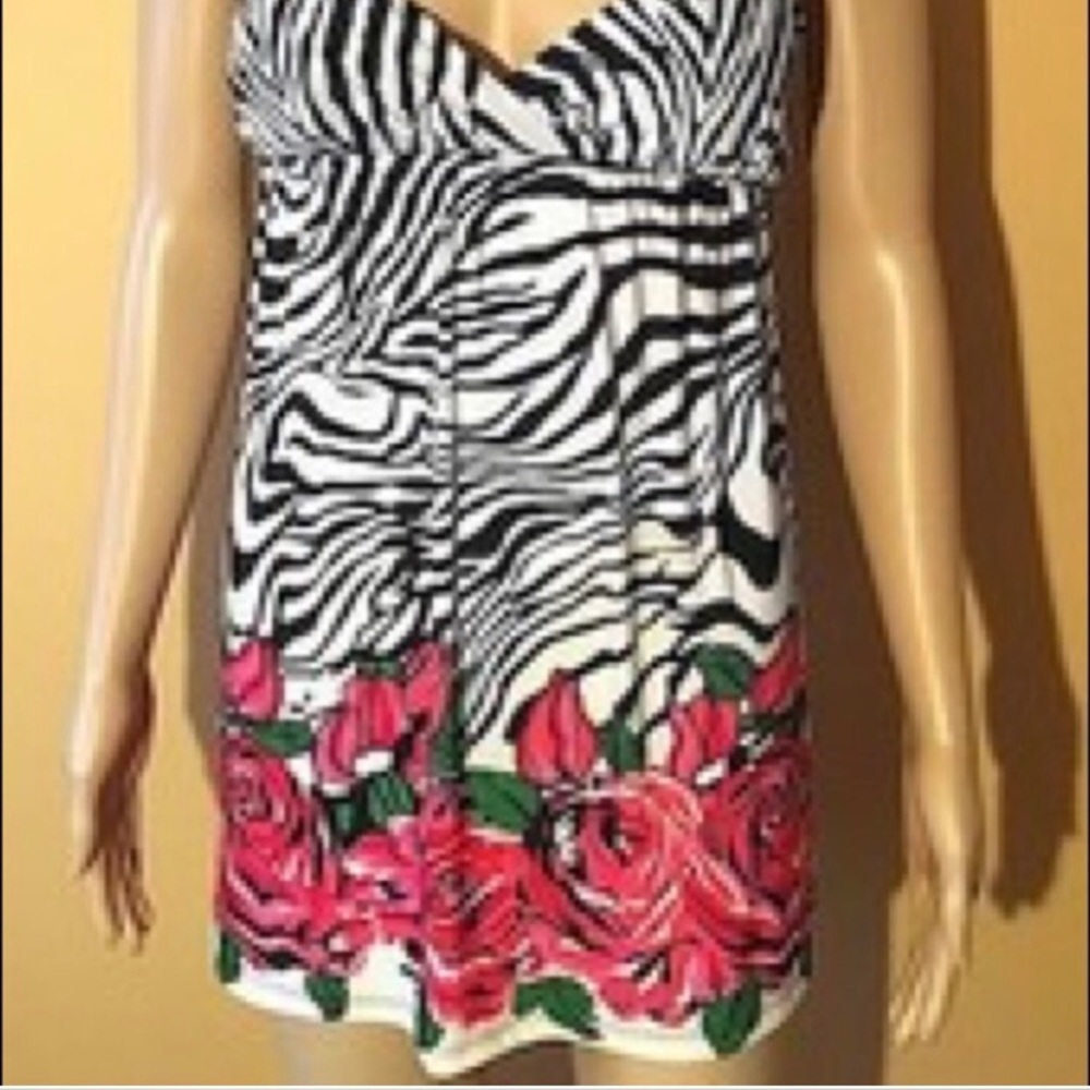 Floral zebra print teddy dress from Mandee size large